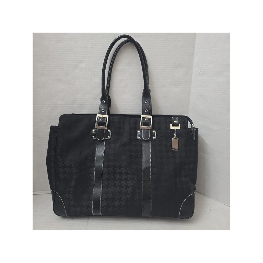 Black Tote Bag Things Remembered Personalized Houndstooth Clean Monogrammed